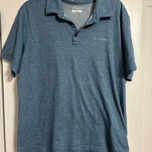Columbia Men's Heathered Blue Polo Shirt